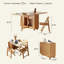 Table de salle à manger pliable de 60,24 po avec 4 chaises, en bois massif et sans assemblage pour les maisons modernes