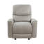 Chaise berçante inclinable de style moderne et transitionnel en microfibre polie grise polie 1 pièce