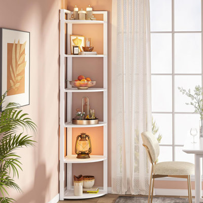 Melahat 70.86" H x 15.75" W Steel Corner Bookcase