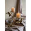Porte-bougie ouragan en verre doré - Accent de lapin, nature et design moderne