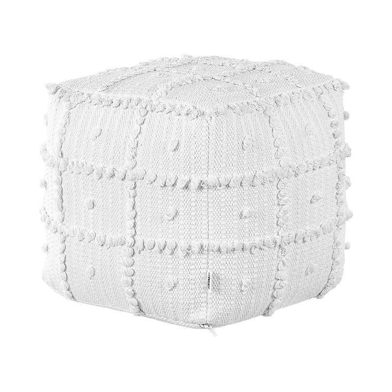 HARNAI 40cm Wide Square Geometric Cube Ottoman