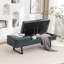 Banc de rangement rembourré en similicuir Charice-132539113