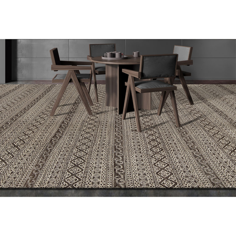 Hand-Knotted High-Quality Brown Area Rug