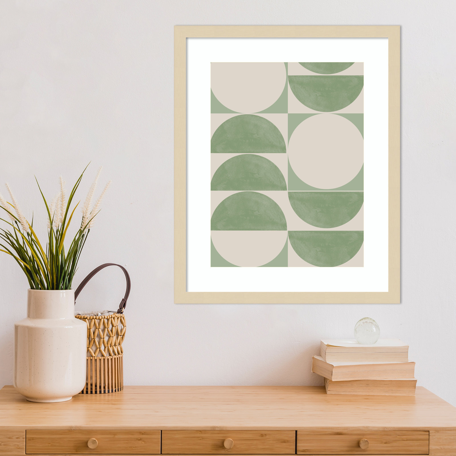 Mid Century Modern 01 Print, Brown, 21" H x 17" W