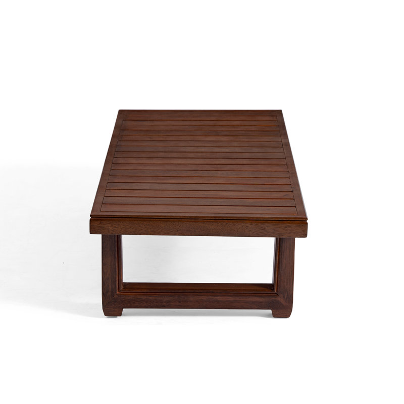 Rectangular Outdoor Coffee Table, Gray Tan 