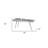 56" Silver Aluminum and Solid Wood Three Leg Console Table
