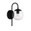 Meridian 1-Light Outdoor Wall Lantern in Matte Black-378906257