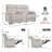 Zero Wall Power Loveseat Recliner with Console, Reclining Loveseat Sofa with Adjustable Headrest & Hidden Storage-79112619