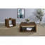 Table basse carrée en pin d'ingénierie foncé-703392651
