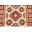 Tapis rouge / ivoire en laine noué à la main de conception unique 2 pi 6 po x 4 pi New Age
