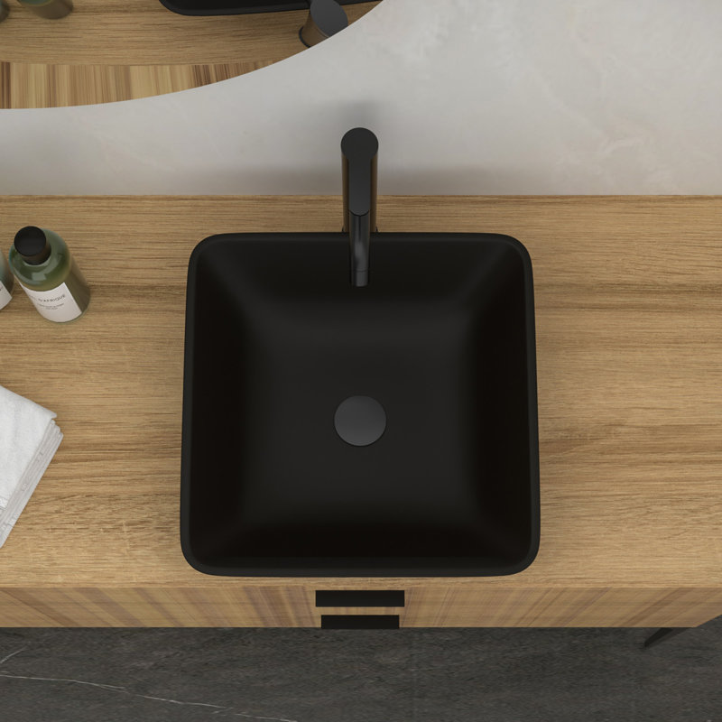 Lavabo de salle de bain vasque en verre trempé avec robinet et bonde escamotable, matte