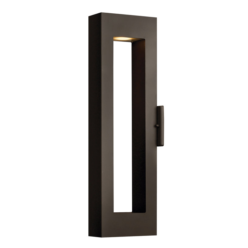 Large Wall Mount Lantern, Bronze, 24" H x 3" W x 7.5" D