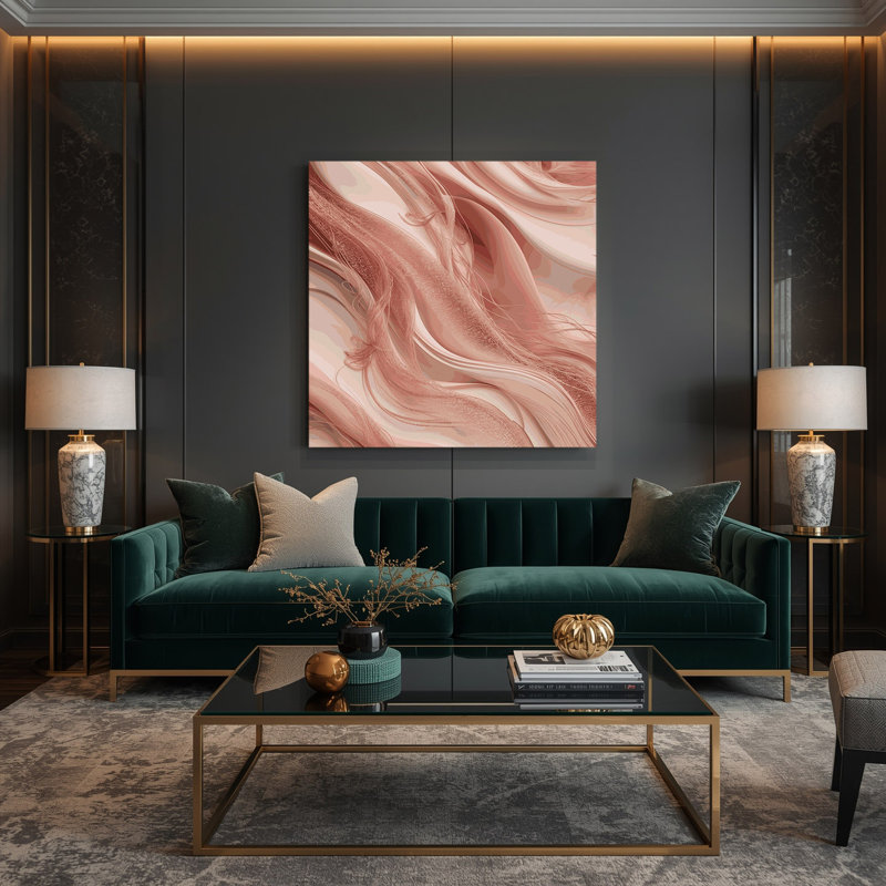 Digital Abstraction 20 Brown Canvas Wall Art, 32" H x 32" W