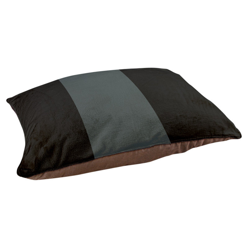 Oreiller rectangulaire New York, Grand (L 40 po x l 50 po), Noir / gris acier