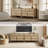 Pomodoro 51" W Rattan 7-Drawer Dresser With Golden Handles, Coastal Boho Bedroom Storage Chest-1499745818