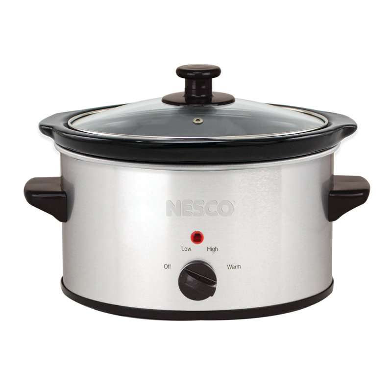 Nesco 1.5 Quart Gray Stainless Steel Slow Cooker