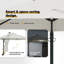Garden Parasol with LED Strip Lights Manual Polyester and Steel Solar-1547198605-1547198599