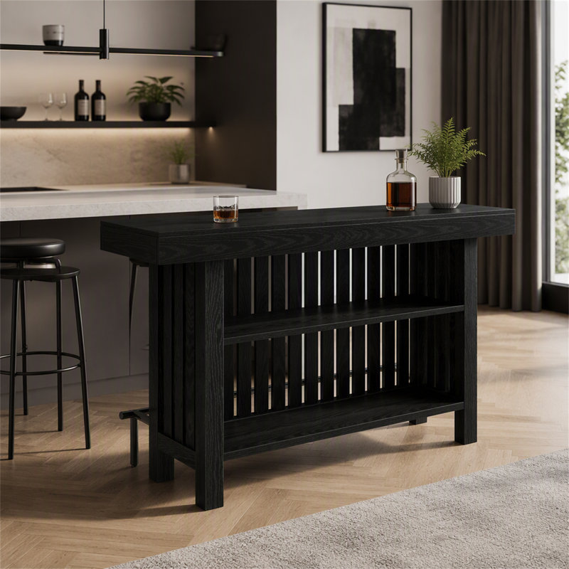 2-Tier Bar Table with Footrest