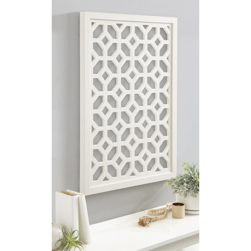 Latonia Wall Art Plaque 24x32, White 