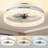 19.7 inch Low Profile White Dimmable LED Ceiling Fan Light with Remote Control for Dinning Room and Bedroom 48w-1531064301