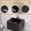 Meuble-lavabo mural moderne avec lavabo noir-338554065