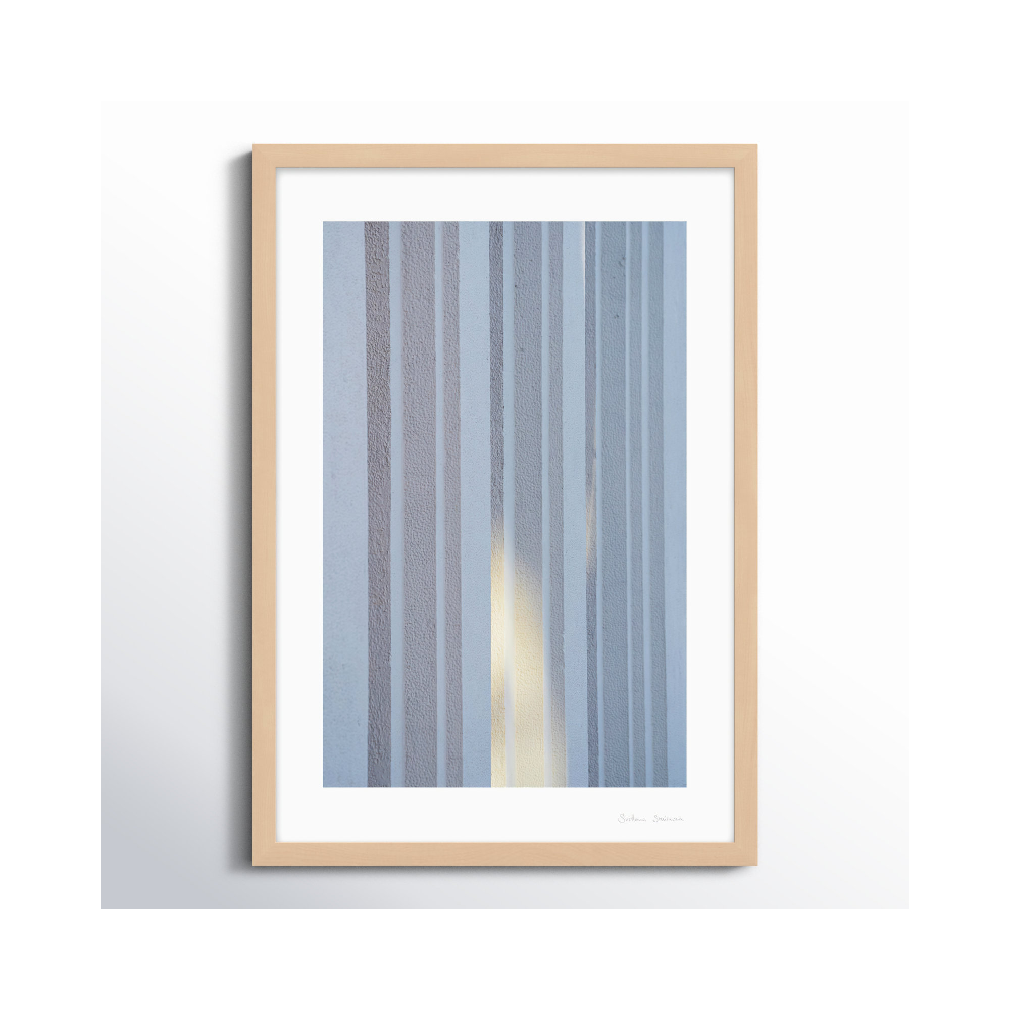 Ludvig Sun and Conccrete 2 by Svetlana Smirnova - Picture Frame Photograph, 30" H x 21" W x 1.25" D, Maple