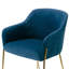 Chaise avec accoudoirs en velours bleu Vergas