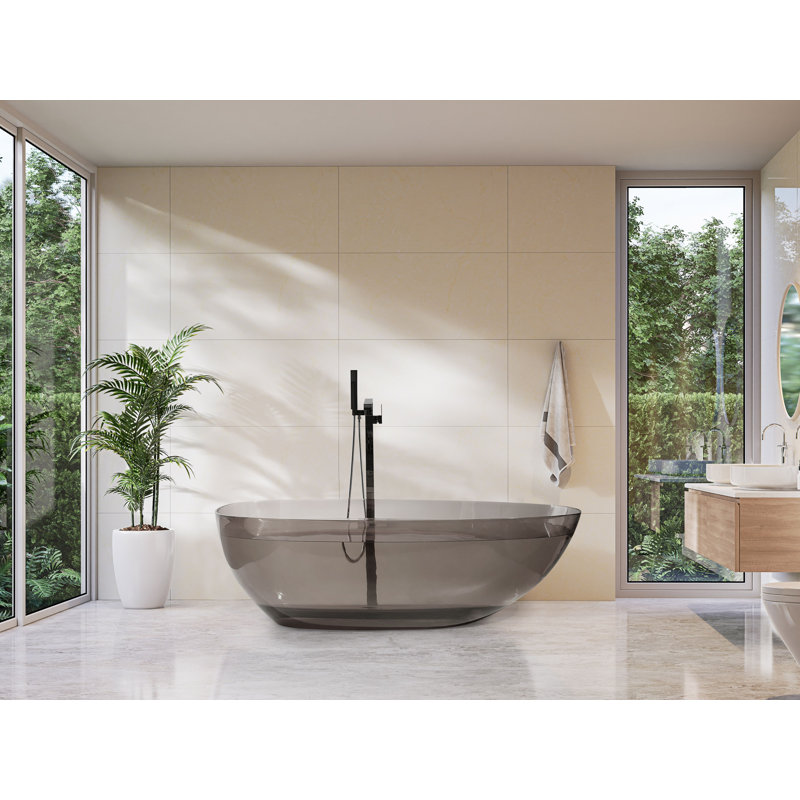 Monquie 169mm x 78mm Solid Surface Bathtub, Black