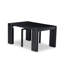 Ensemble de table de salle à manger 6 pièces comprenant une table basse, une table basse, 2 bancs en bois et 2 chaises en tissu gris foncé Gotham-1818961523-1830953754