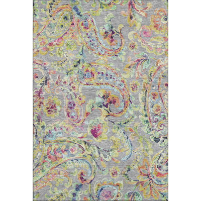 Premium Machine Washable Prisco Gray Rug