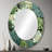 Green Succulents Flowers Serene Succulents IV - Succulent Decorative Mirror, Traditional Wall Mirror, Printed Metal Art-121387860-121387158