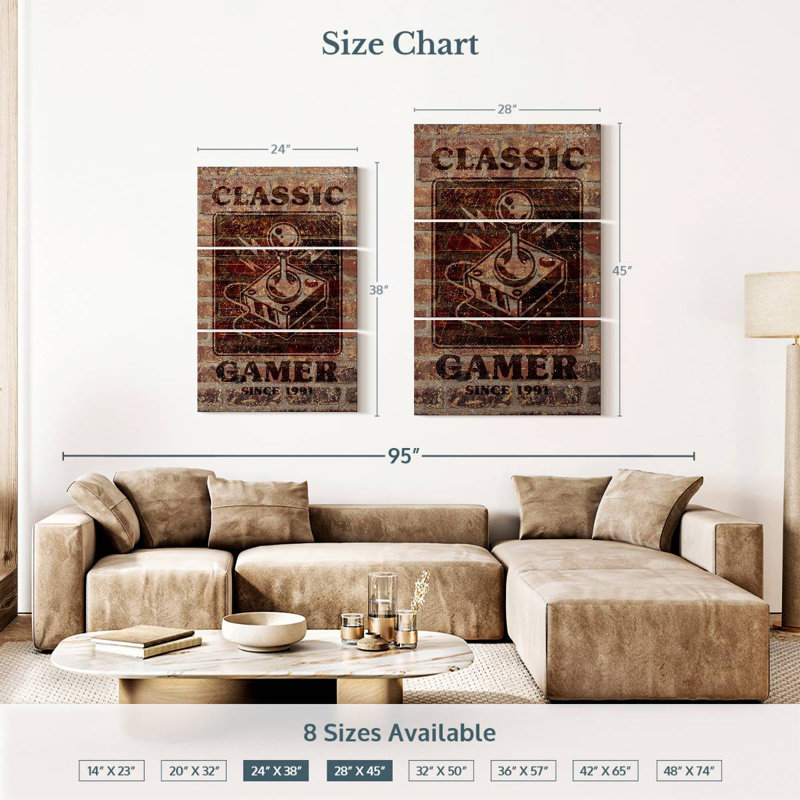 Classic Gamer, 38" H x 24" W