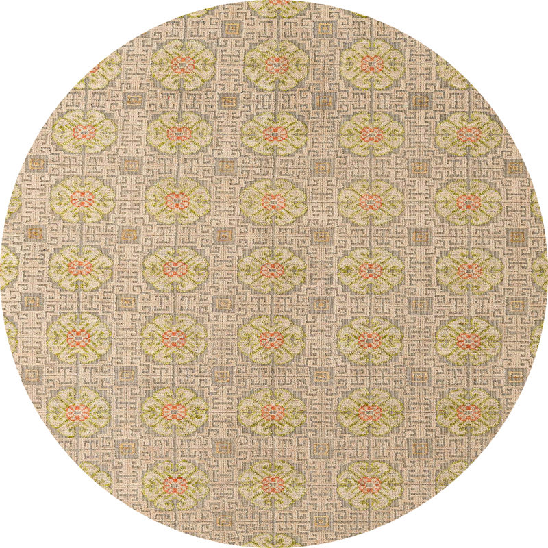 Abstract Indoor Rug, Round 7'