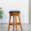 Tabouret de bar 30 po, couleur naturelle, siège en tissu gris anthracite-457892650-457892655