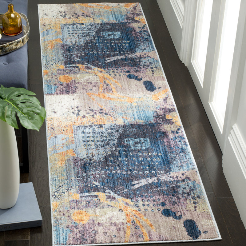 Morse Abstract Hand Woven Area Rug, Runner 69 x 244 cm