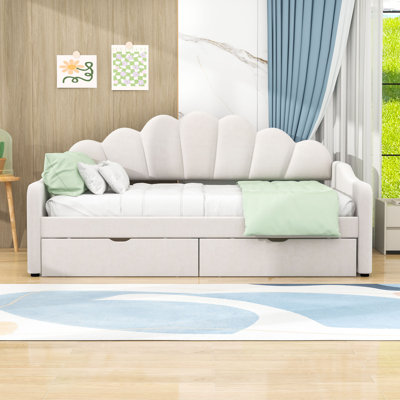 Full Two Drawers Daybed with Slats