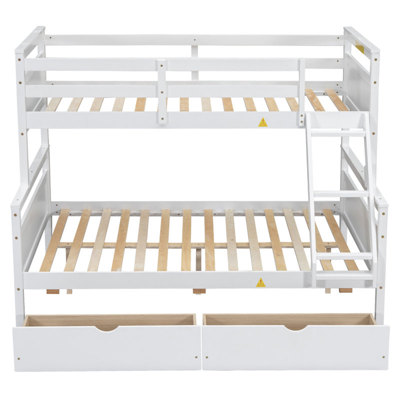 Bunk Bed With Ladder, White