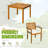 Youra 4-Person Solid Wood Outdoor Dining Set with Cushions 