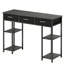 Bureau d'écriture, petit bureau d'ordinateur avec tiroirs en tissu, bureau à domicile avec tablettes réglables-180556459-180556453