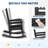 1 Outdoor Poly High Back Rocking Adirondack Chair, All-Weather HDPE Construction, 350 lbs Capacity for Patio, Front Porch, Garden-1628040984