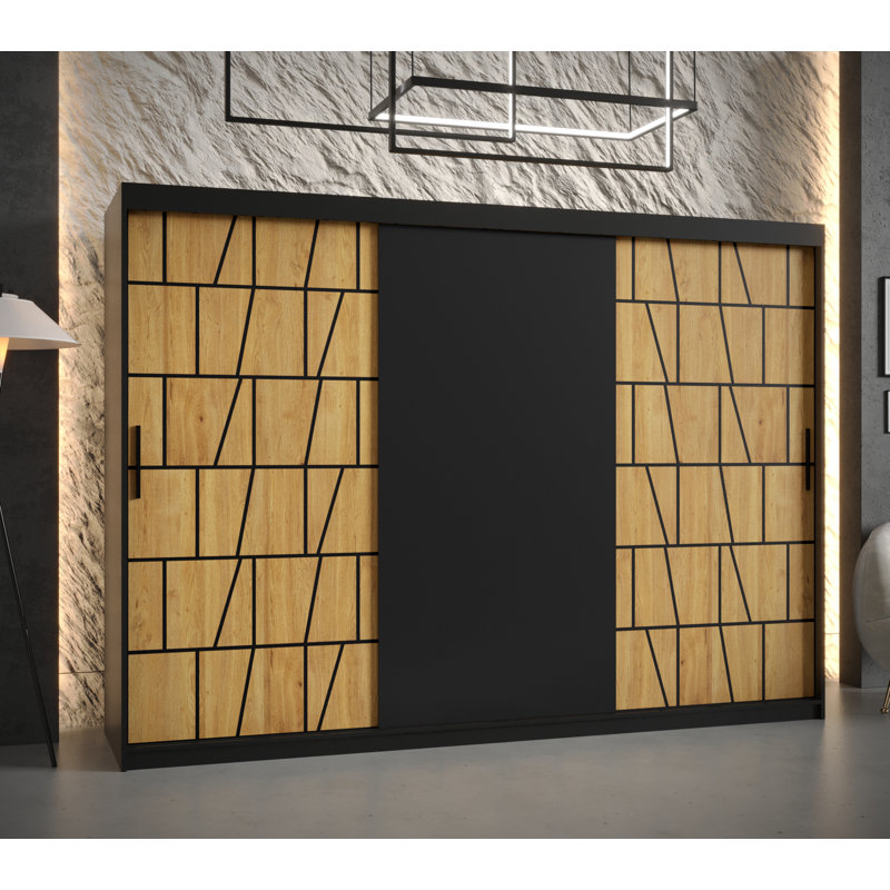 Martti 1 Door Manufactured Wood Wardrobe, 200cm H x 250cm W x 62cm D
