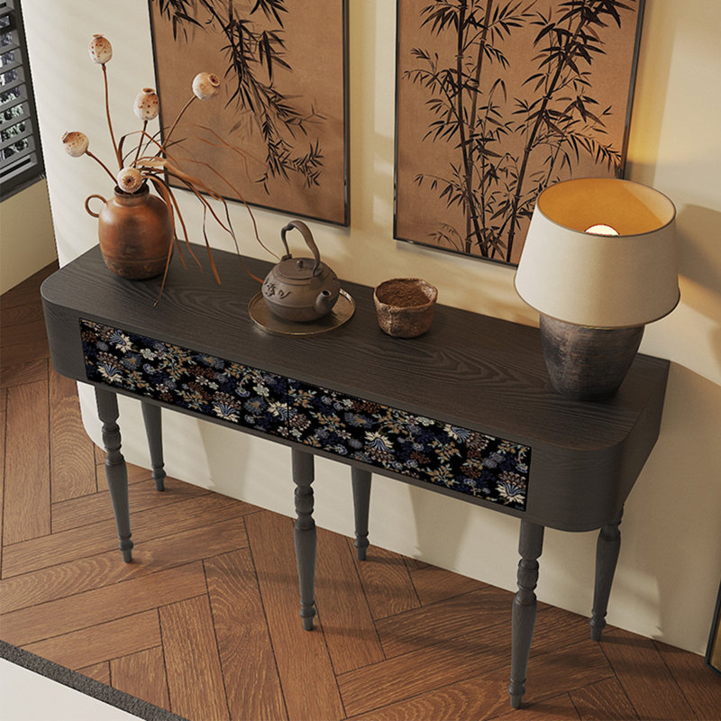 Console simple à tiroir en bois, H 31,5 po x l 55,12 po x P 15,75 po