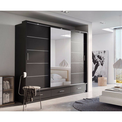 Deming 3 Door Sliding Wardrobe