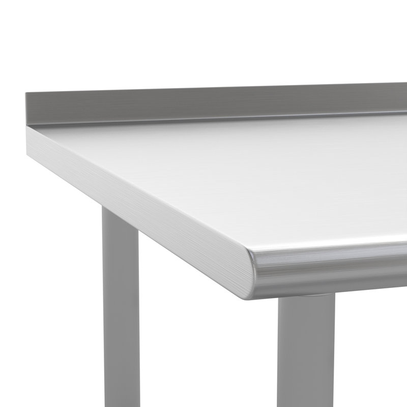 Commercial Stainless Steel Kitchen Prep and Work Table with Backsplash