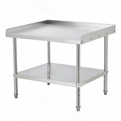 Heavy Duty Stainless Steel Equipment Grill Stand Table – Commercial Workstation, Adjustable Shelf, Removable 3-Sided Backsplash, for Restaurant, Kitchen, Hotel, Home – Size: 36*30*30inch