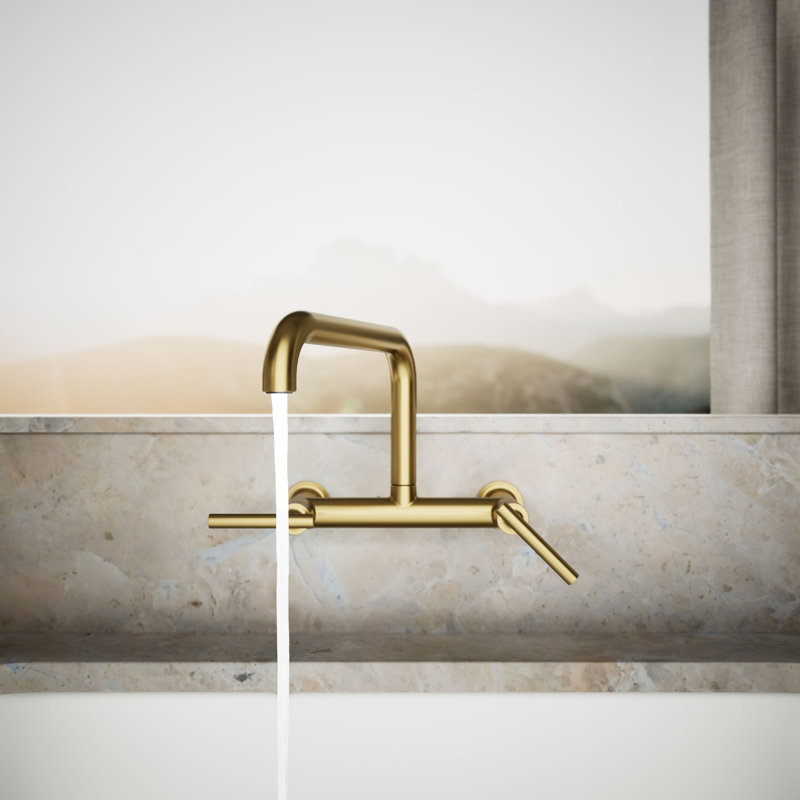 Purist Bridge Faucet, Vibrant Brushed Moderne Brass