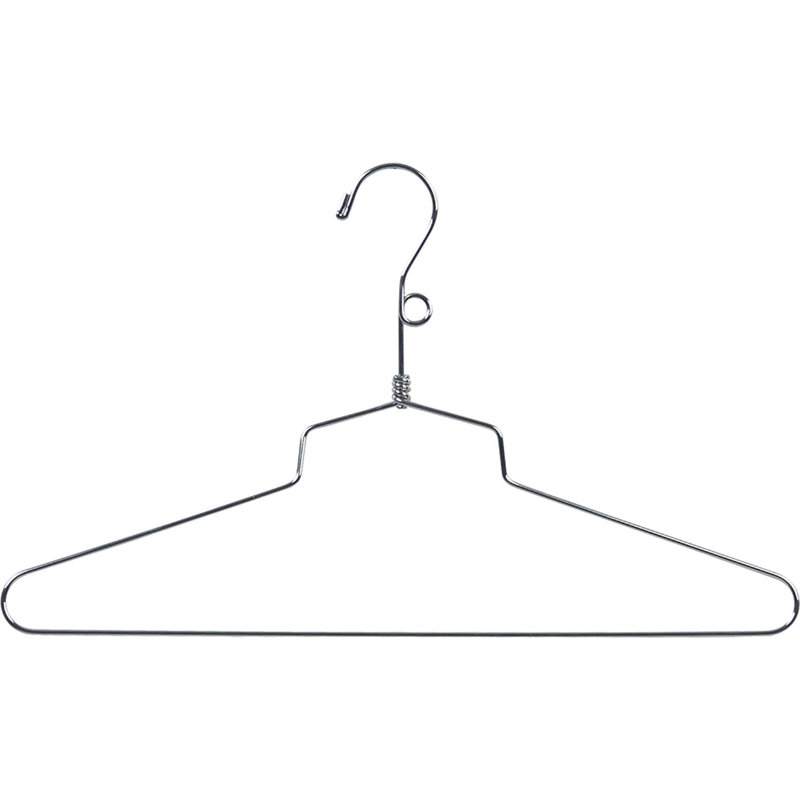 Cintre chromé 16" avec col bouclé, 100