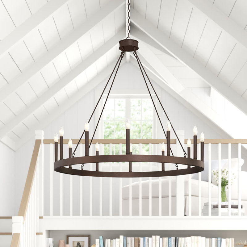 Madalyn 12-Light Chandelier, Bronze frotté à l'huile