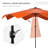 292cm Lighted Tilt Beach Parasol