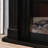 Black Solid Wood Electric Fireplace-1459531678